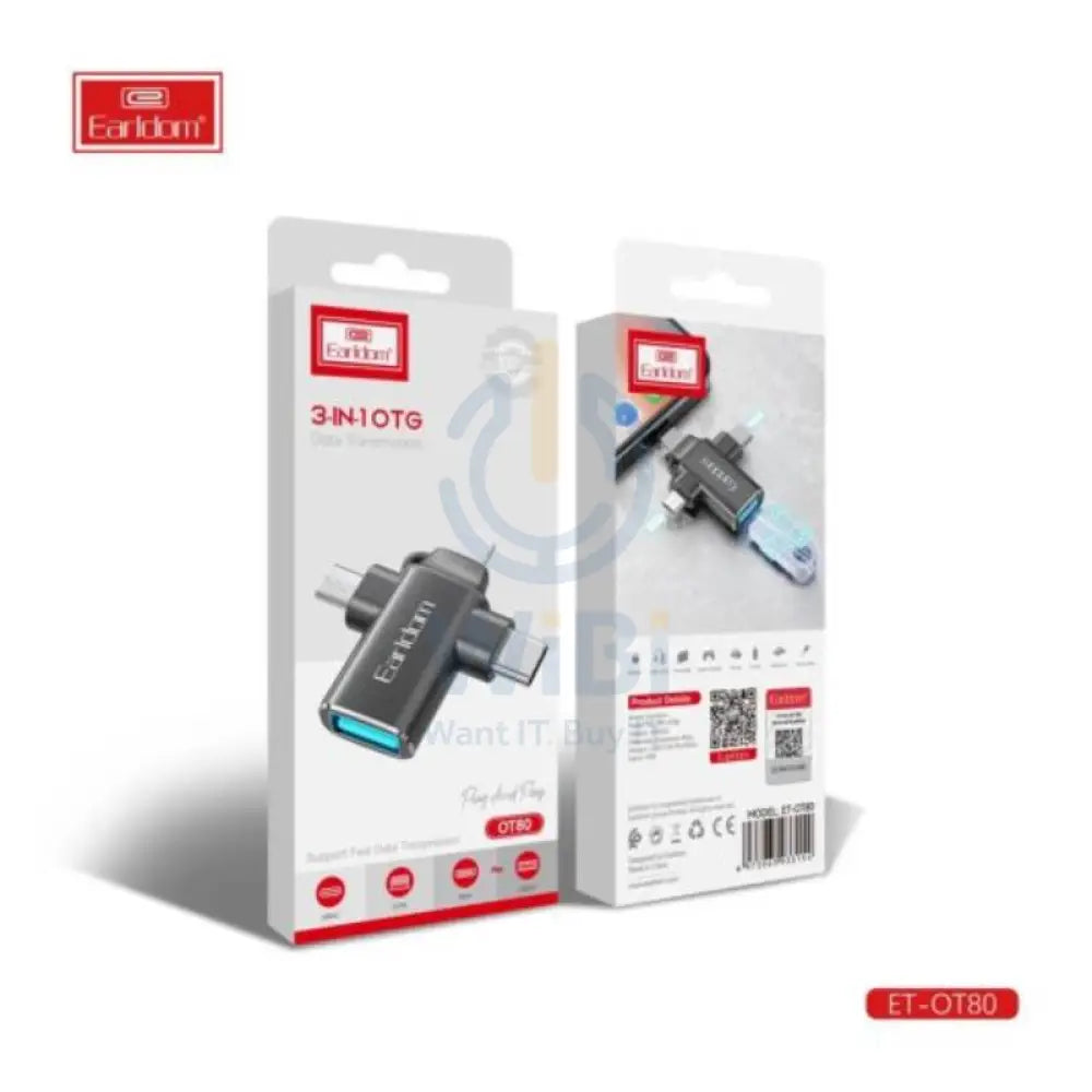Earldom OT80 3-in-1 Converter - Micro USB / Lightning / USB-C Accessories > Cables & Converters > Cables