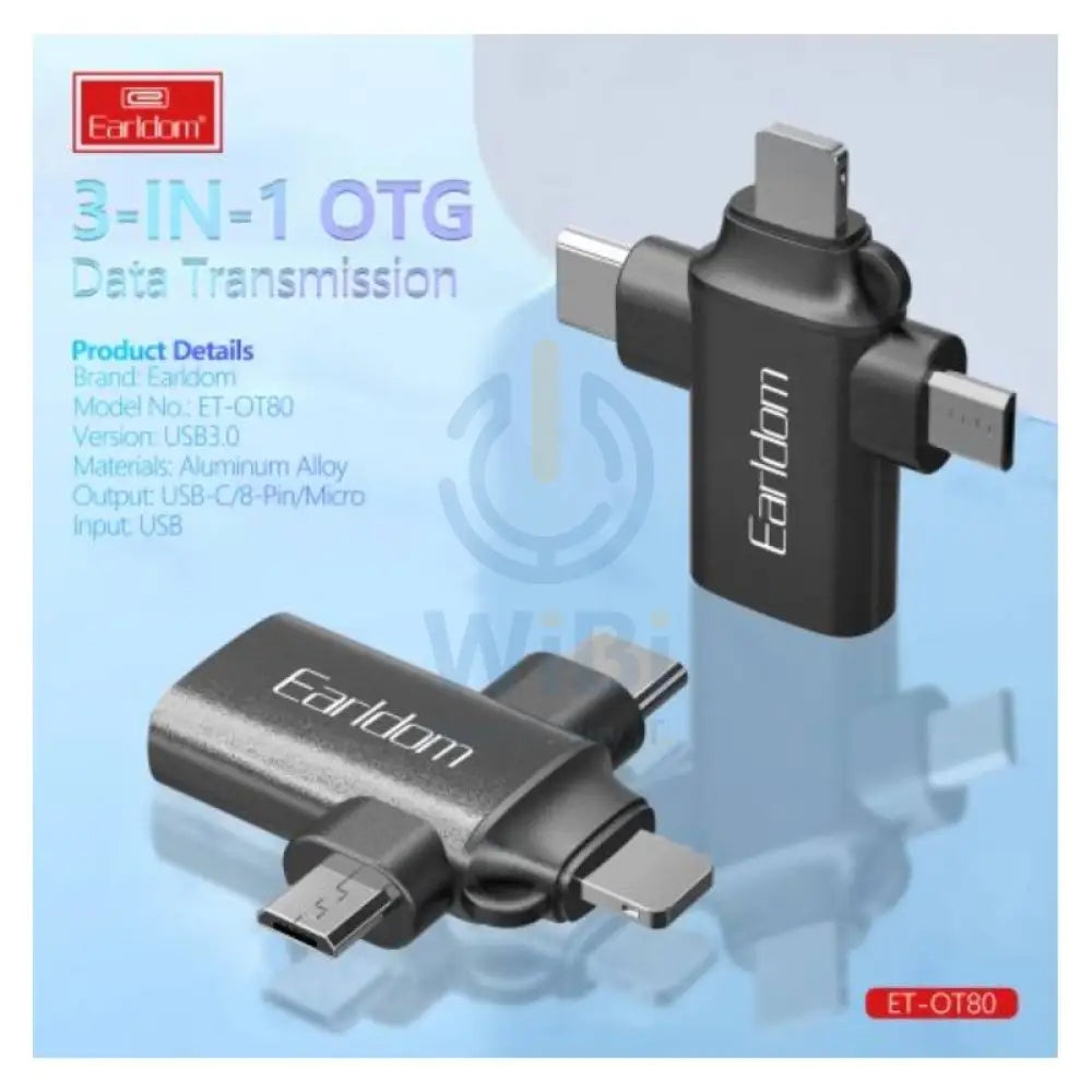 Earldom OT80 3-in-1 Converter - Micro USB / Lightning / USB-C Accessories > Cables & Converters > Cables
