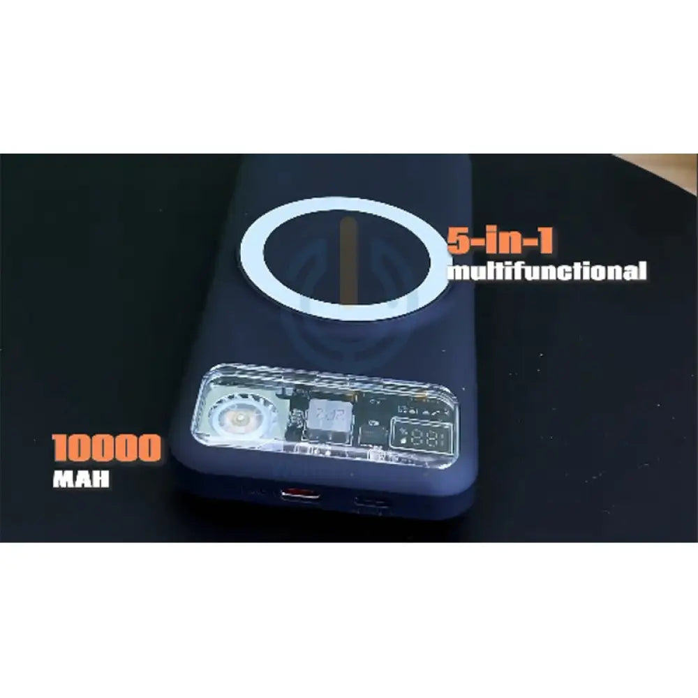 Earldom PD52 5-in-1 Power Bank Adapter With LED Display - 10000mAh / USB-C / Lightning / Black Accessories > Power Bank