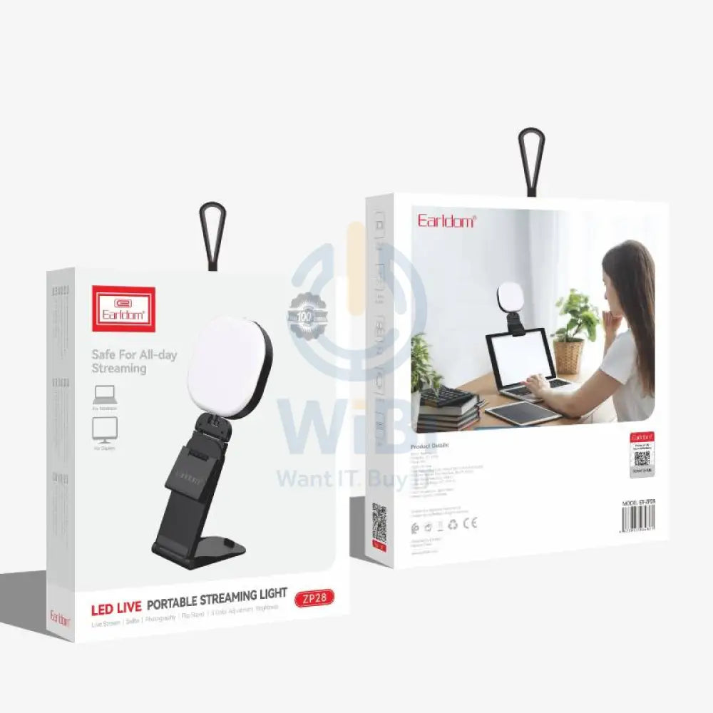 Earldom ZP28 Monitor Top Led Broadcast Light - 2000mAh / Type-C / Black Accessories > Smart Devices