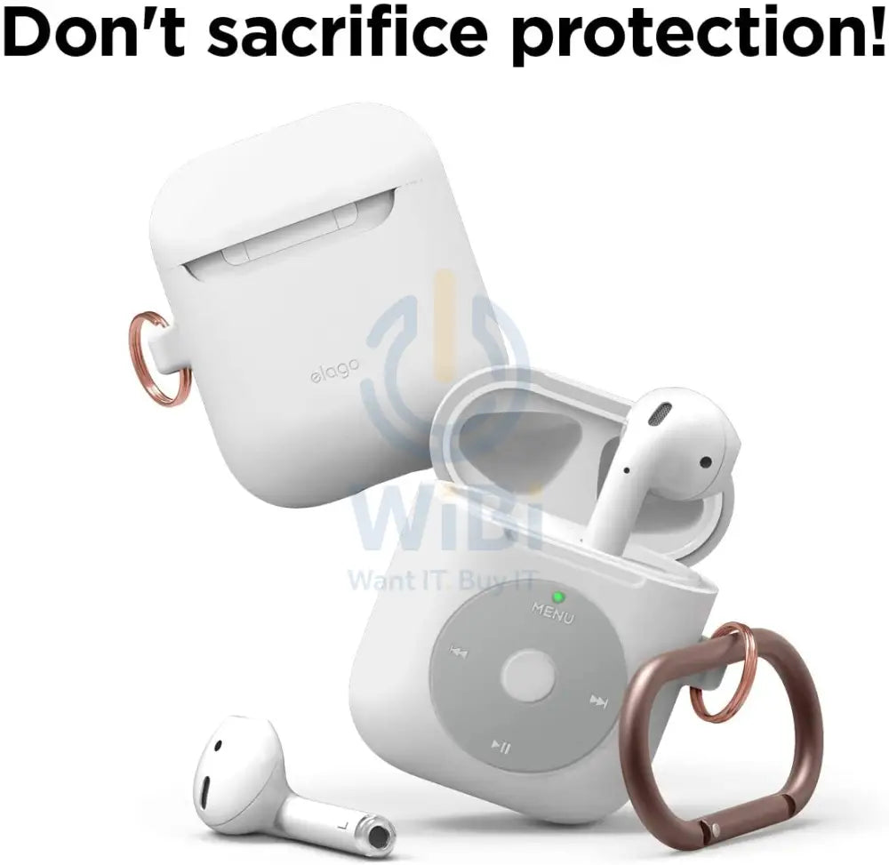 Elago AirPods 1&2 AW6 Hang Case (iPod) - White Accessories > Mobiles & Tablets > Mobiles