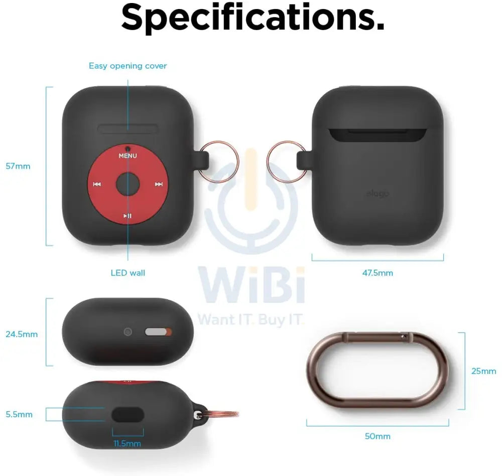 Elago AirPods 1&2 AW6 Hang Case (iPod) - White Accessories > Mobiles & Tablets > Mobiles