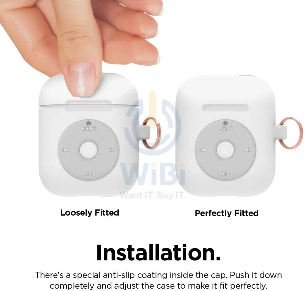 Elago AirPods 1&2 AW6 Hang Case (iPod) - White Accessories > Mobiles & Tablets > Mobiles