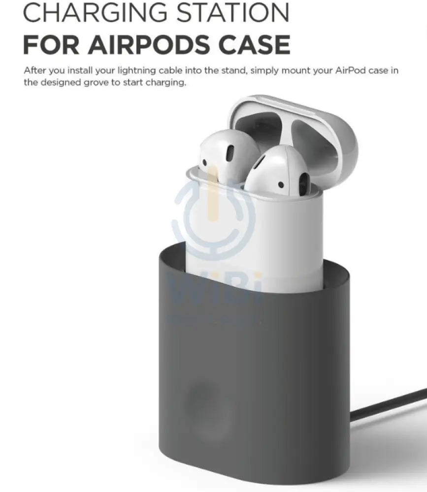 Elago Airpods 1&2 charging station - Dark Gray Accessories > Mobiles & Tablets > Mobiles > Mobile Holder / Stands