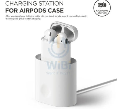 Elago Airpods 1&2 charging station - White Accessories > Mobiles & Tablets > Mobiles > Mobile Holder / Stands