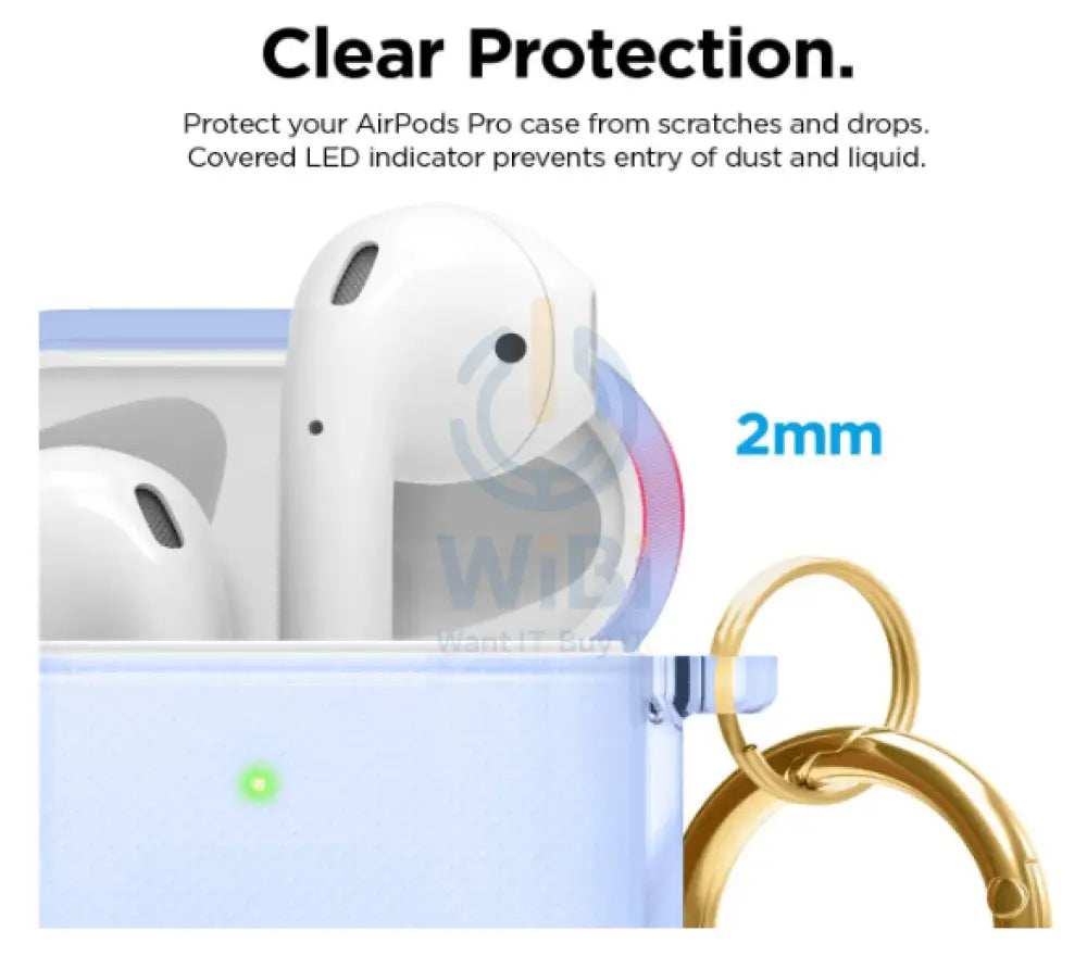 Elago AirPods 1 & 2 Clear Case - Aqua Blue Accessories > Mobiles & Tablets > Mobiles