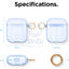 Elago AirPods 1 & 2 Clear Case - Aqua Blue Accessories > Mobiles & Tablets > Mobiles