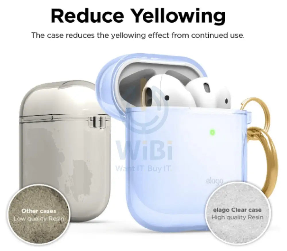 Elago AirPods 1 & 2 Clear Case - Aqua Blue Accessories > Mobiles & Tablets > Mobiles