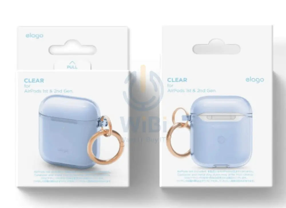 Elago AirPods 1 & 2 Clear Case - Aqua Blue Accessories > Mobiles & Tablets > Mobiles
