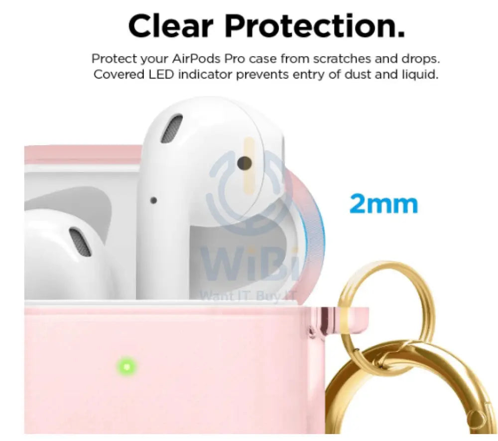Elago AirPods 1 & 2 Clear Case - Lovely Pink Accessories > Mobiles & Tablets > Mobiles