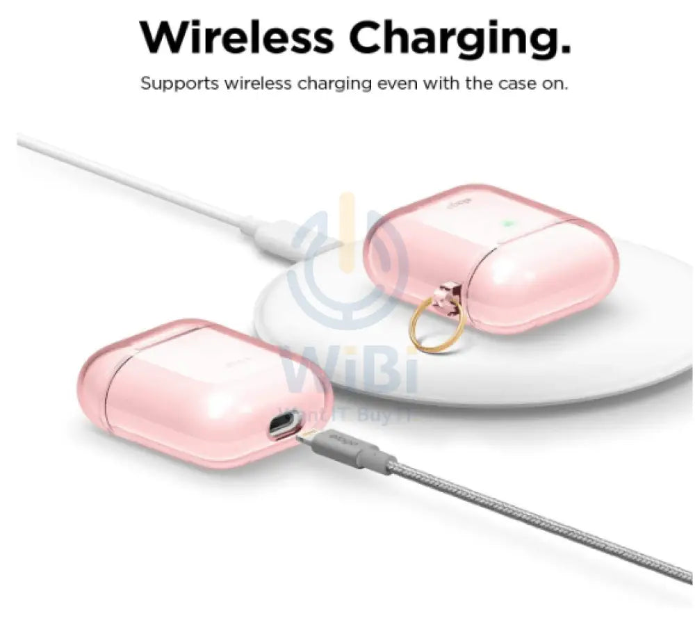 Elago AirPods 1 & 2 Clear Case - Lovely Pink Accessories > Mobiles & Tablets > Mobiles