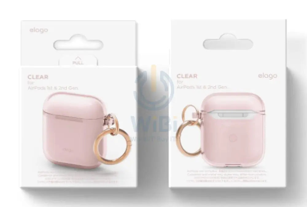 Elago AirPods 1 & 2 Clear Case - Lovely Pink Accessories > Mobiles & Tablets > Mobiles