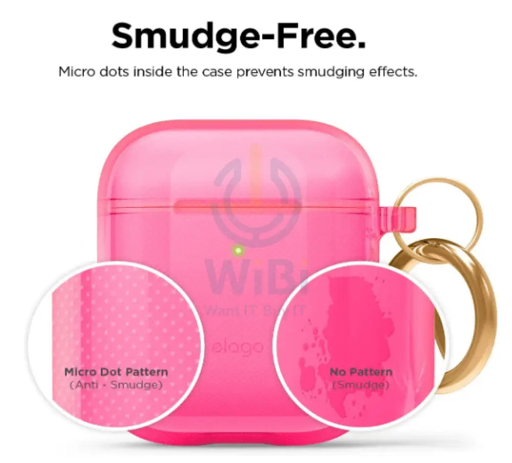 Elago AirPods 1 & 2 Clear Case - Neon Hotpink Accessories > Mobiles & Tablets > Mobiles
