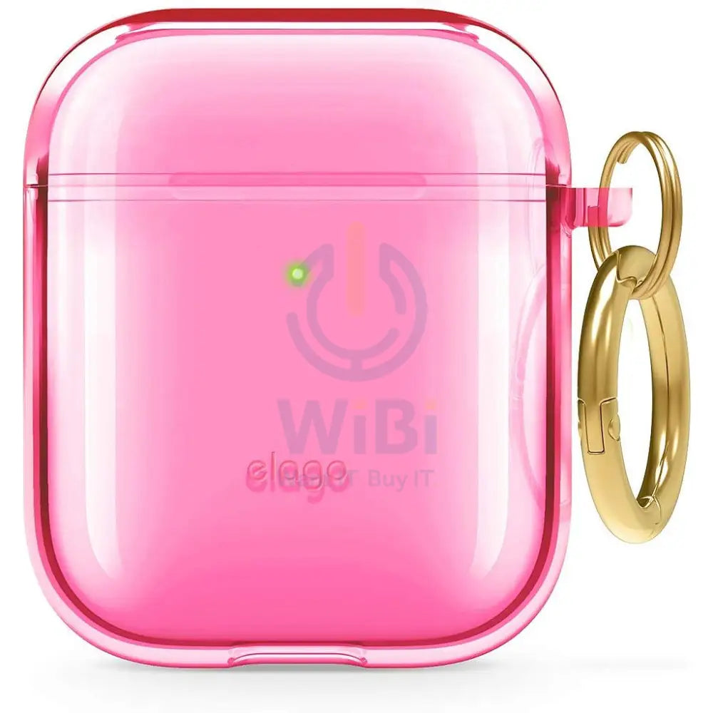 Elago AirPods 1 & 2 Clear Case - Neon Hotpink Accessories > Mobiles & Tablets > Mobiles