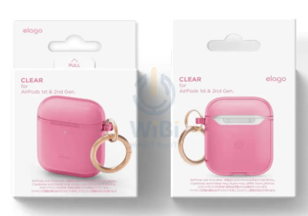 Elago AirPods 1 & 2 Clear Case - Neon Hotpink Accessories > Mobiles & Tablets > Mobiles