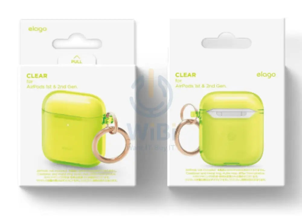 Elago AirPods 1 & 2 Clear Case - Neon Yellow Accessories > Mobiles & Tablets > Mobiles