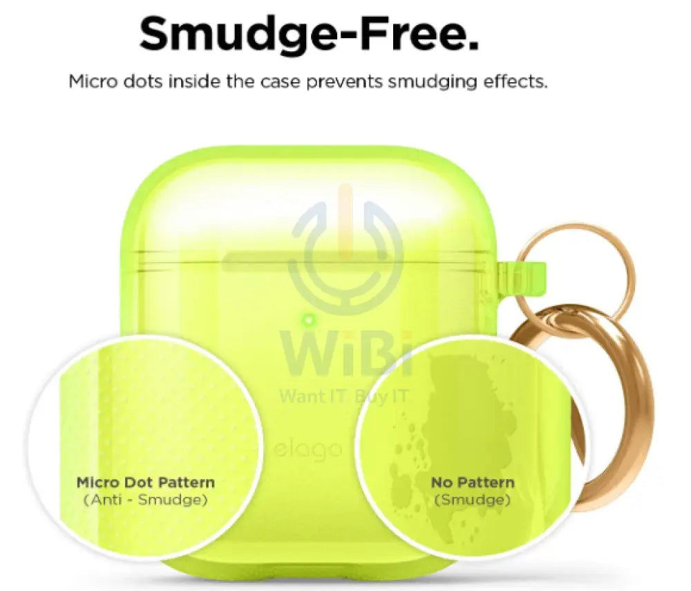 Elago AirPods 1 & 2 Clear Case - Neon Yellow Accessories > Mobiles & Tablets > Mobiles