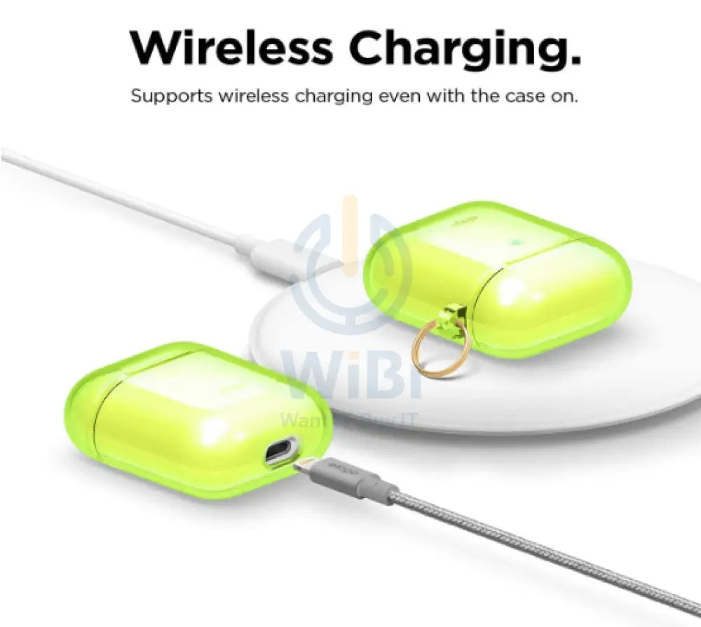 Elago AirPods 1 & 2 Clear Case - Neon Yellow Accessories > Mobiles & Tablets > Mobiles