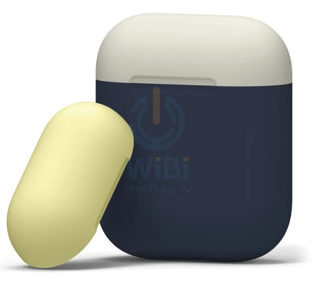 Elago AirPods 1 & 2 Duo Case - Body-Jean Indigo / Top-Classic White Yellow Accessories > Mobiles & Tablets > Mobiles