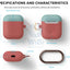 Elago AirPods 1 & 2 Duo Hang Case - Dark Brown / Pastel Blue Yellow Accessories > Mobiles & Tablets