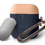 Elago AirPods 1 & 2 Duo Hang Case - Dark Brown / Pastel Blue Yellow Accessories > Mobiles & Tablets