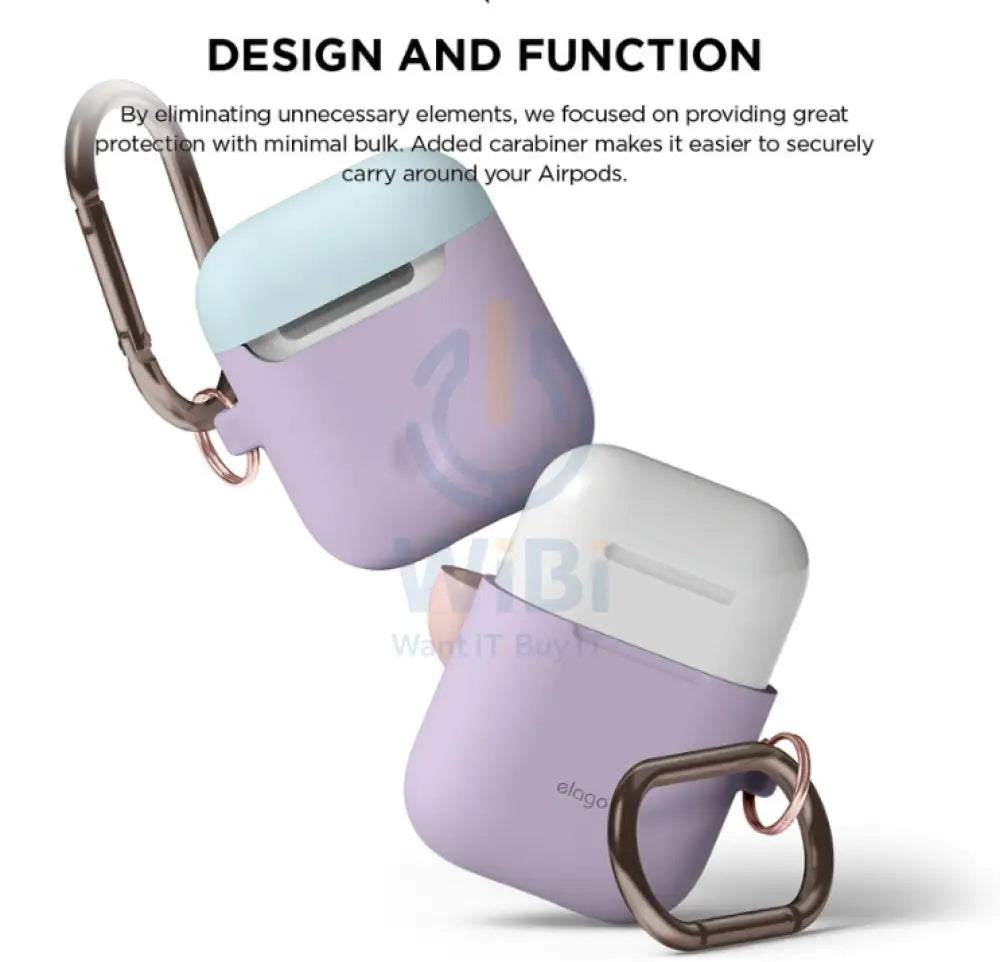Elago AirPods 1 & 2 Duo Hang Case - Lavender / Pink Pastel Blue Accessories > Mobiles & Tablets