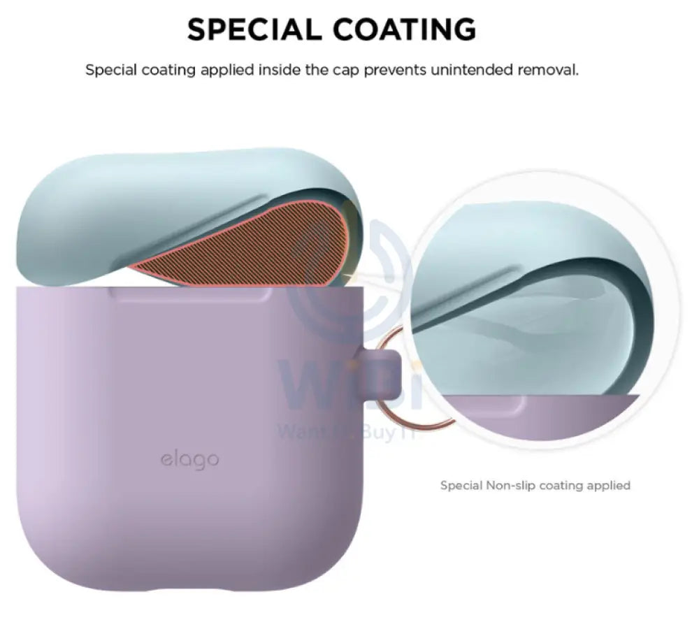 Elago AirPods 1 & 2 Duo Hang Case - Lavender / Pink Pastel Blue Accessories > Mobiles & Tablets