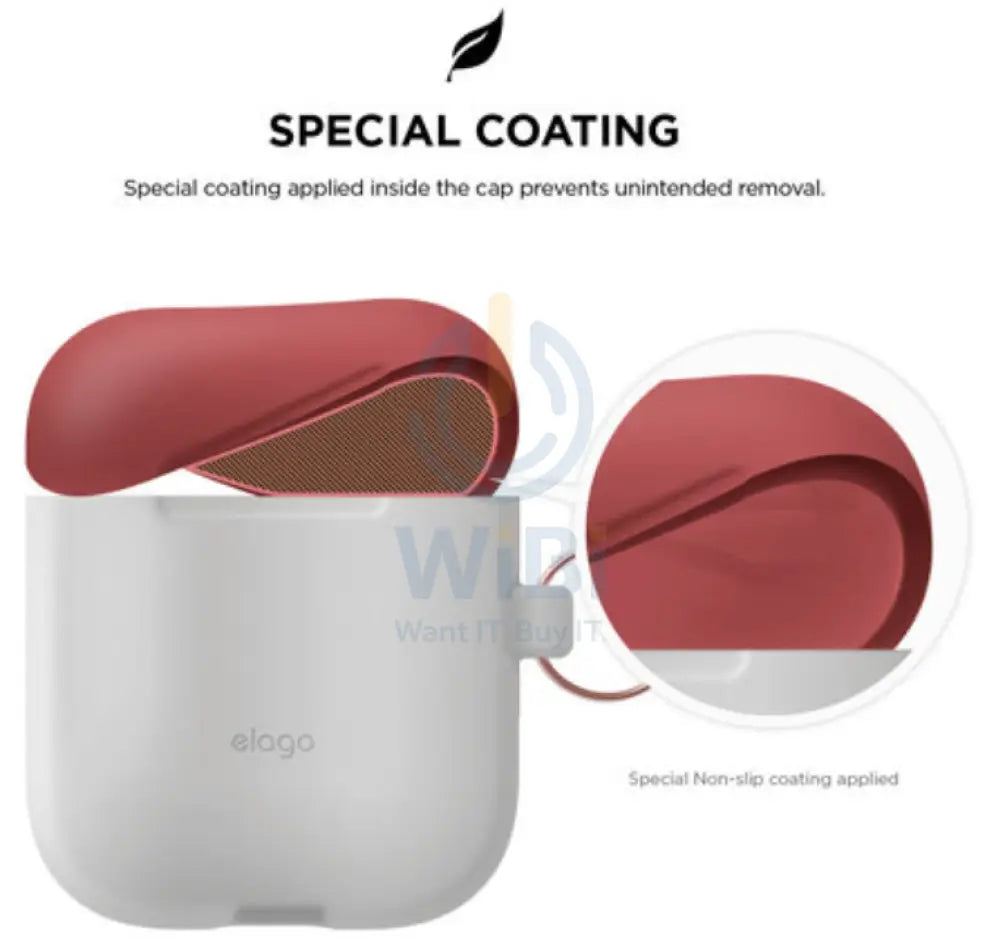 Elago AirPods 1 & 2 Duo Hang Case - Night Glow / Italian Rose Coral Blue Accessories > Mobiles & Tablets