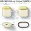 Elago AirPods 1 & 2 Duo Hang Case - NightGlow Gold Pearl / Yellow Italian Rose Accessories > Mobiles & Tablets