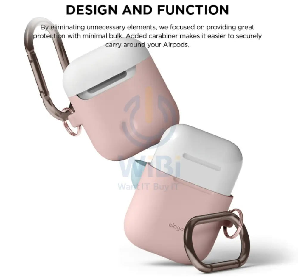 Elago AirPods 1 & 2 Duo Hang Case - Pink / White Pastel Blue Accessories > Audio > Headphones