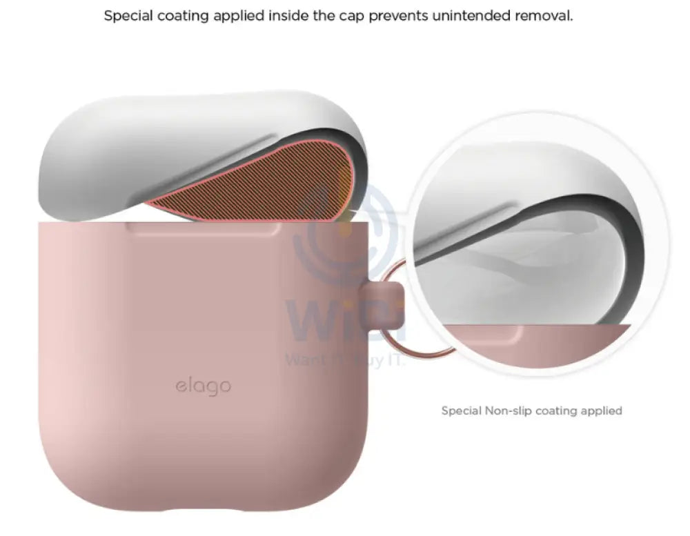 Elago AirPods 1 & 2 Duo Hang Case - Pink / White Pastel Blue Accessories > Audio > Headphones