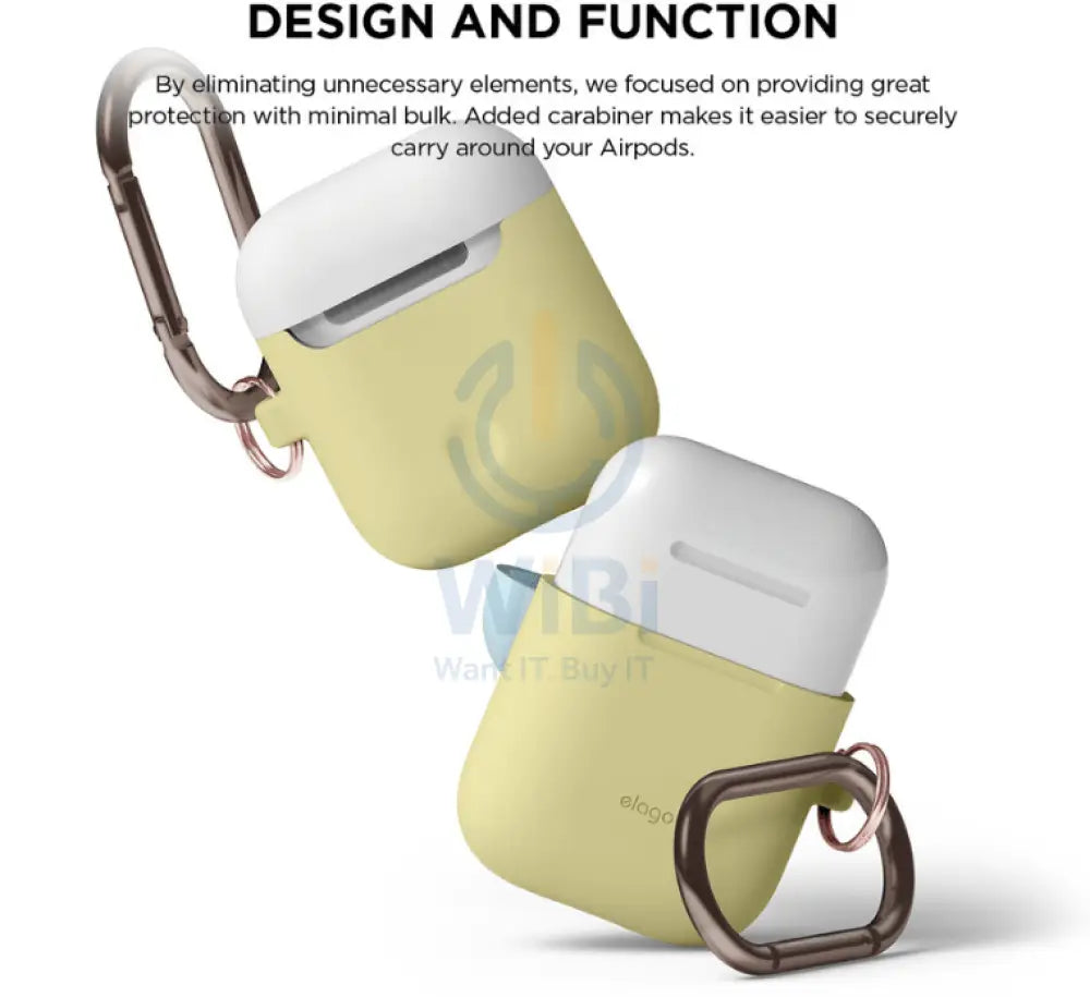 Elago AirPods 1 & 2 Duo Hang Case - Yellow / White Pastel Blue Accessories > Mobiles & Tablets