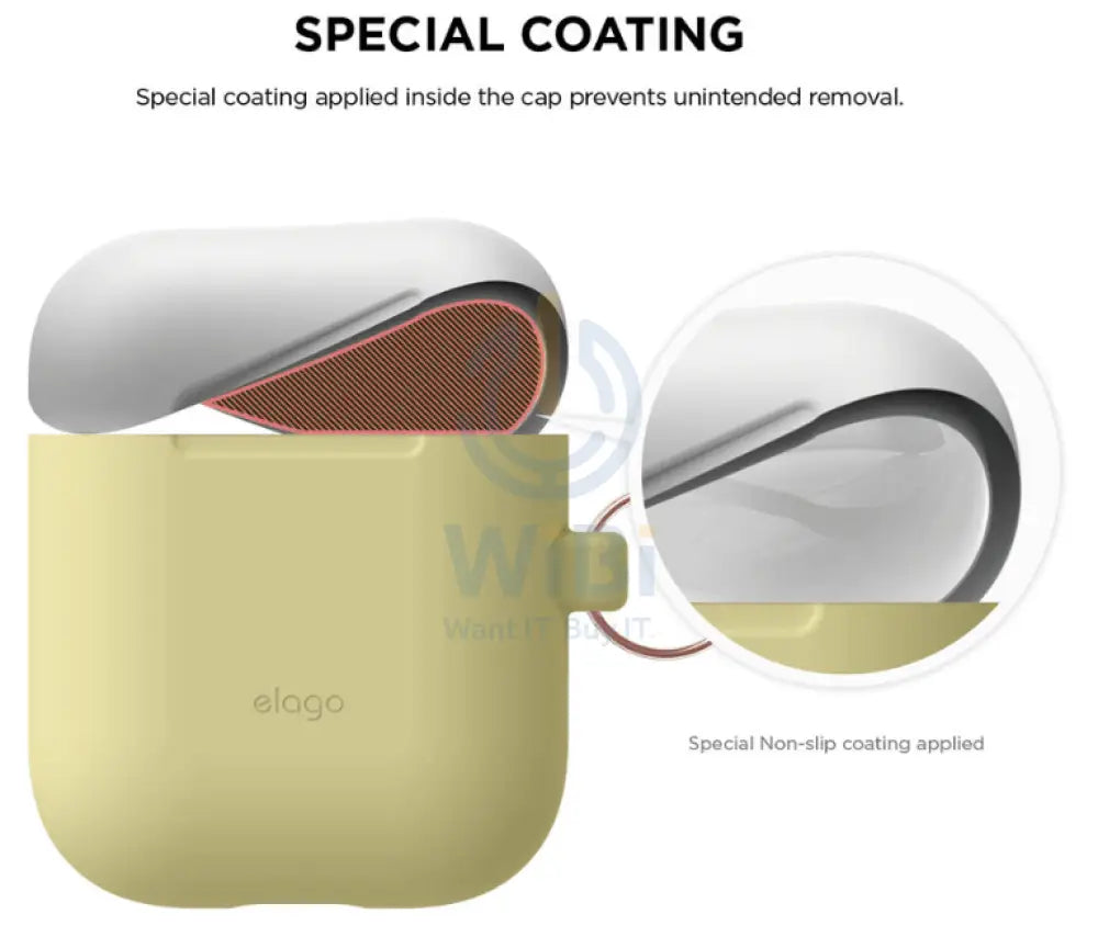 Elago AirPods 1 & 2 Duo Hang Case - Yellow / White Pastel Blue Accessories > Mobiles & Tablets