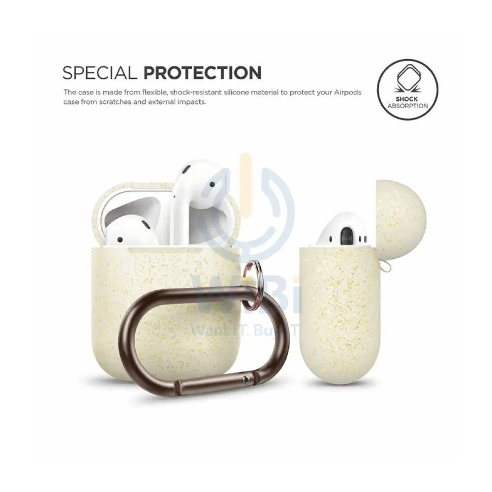 Elago AirPods 1&2 Hang Case - Nightglow Gold Pearl Accessories > Mobiles & Tablets