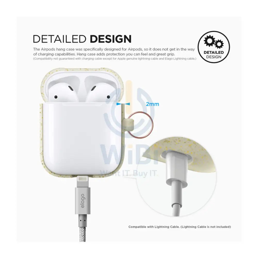 Elago AirPods 1&2 Hang Case - Nightglow Gold Pearl Accessories > Mobiles & Tablets