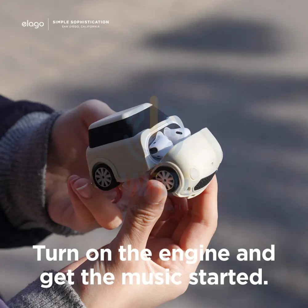 Elago AirPods 1 & 2 Mini Car Case - Classic White Accessories > Mobiles & Tablets > Mobiles