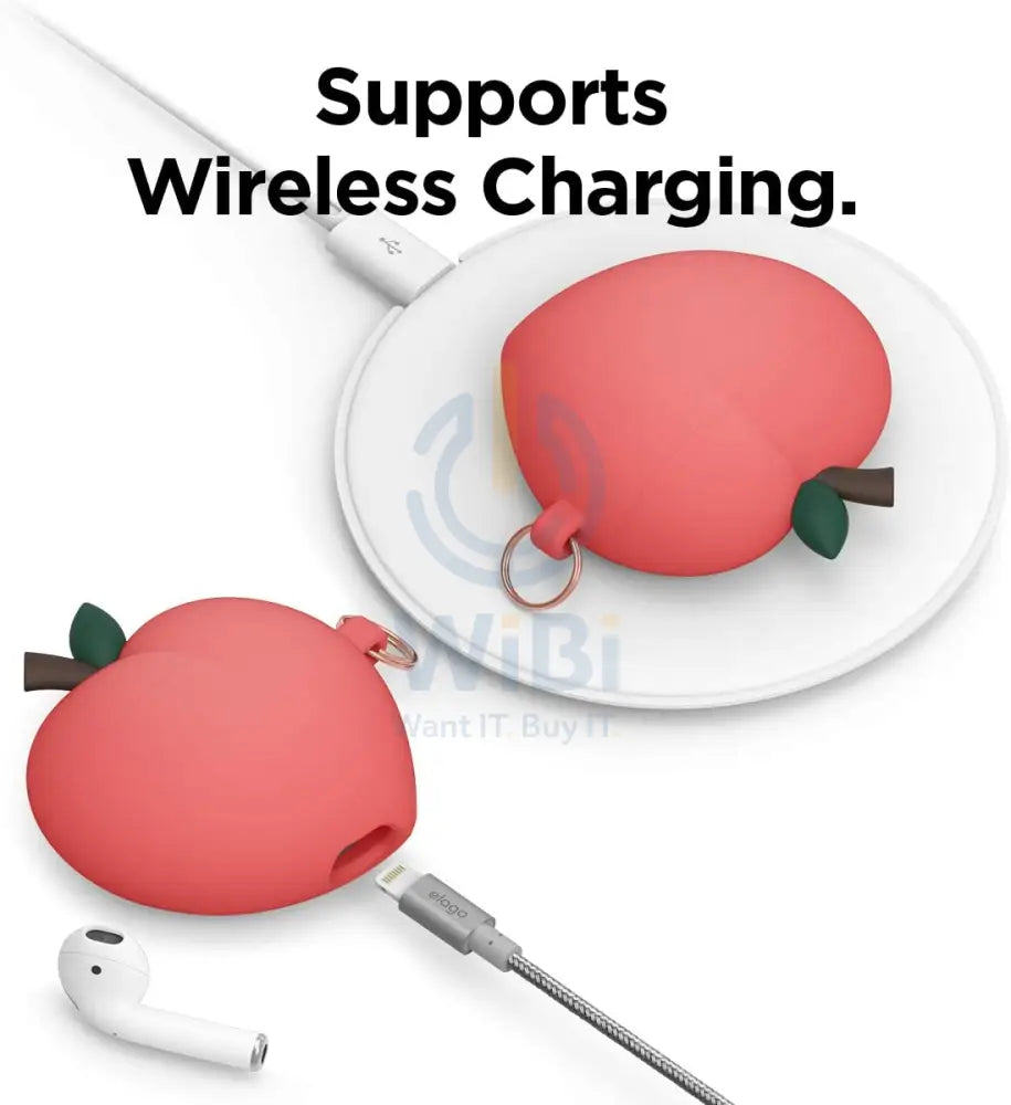 Elago AirPods 1&2 Peach Hang Case - Red Accessories > Mobiles & Tablets > Tablets