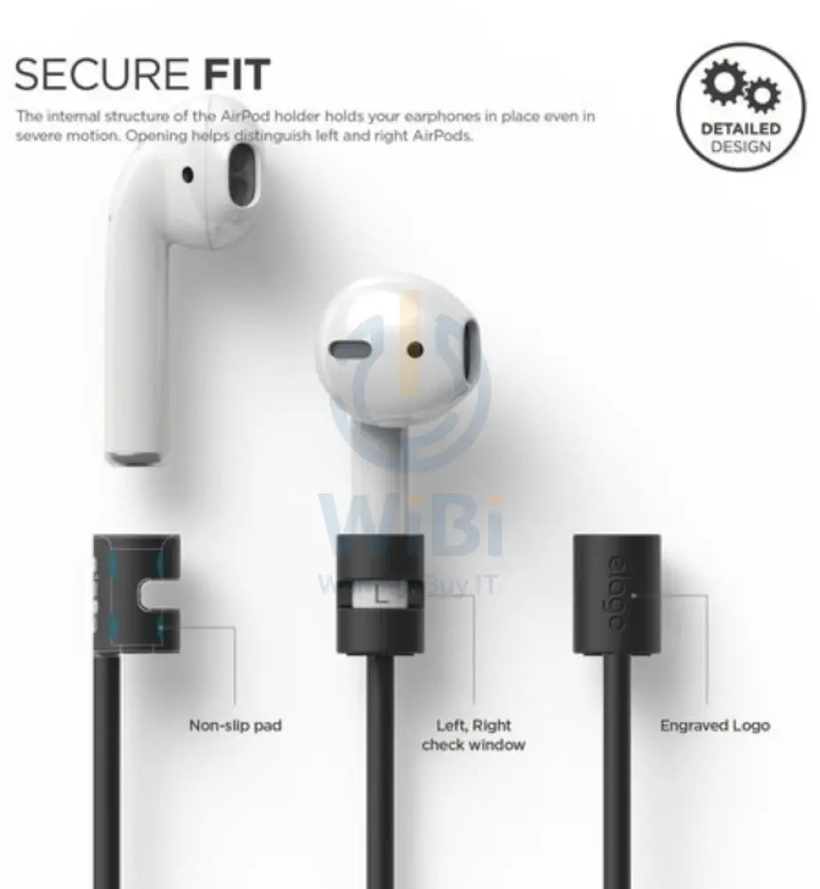 Elago Airpods 1 & 2 / AirPods Pro Strap - Black Accessories > Mobiles & Tablets > Mobiles