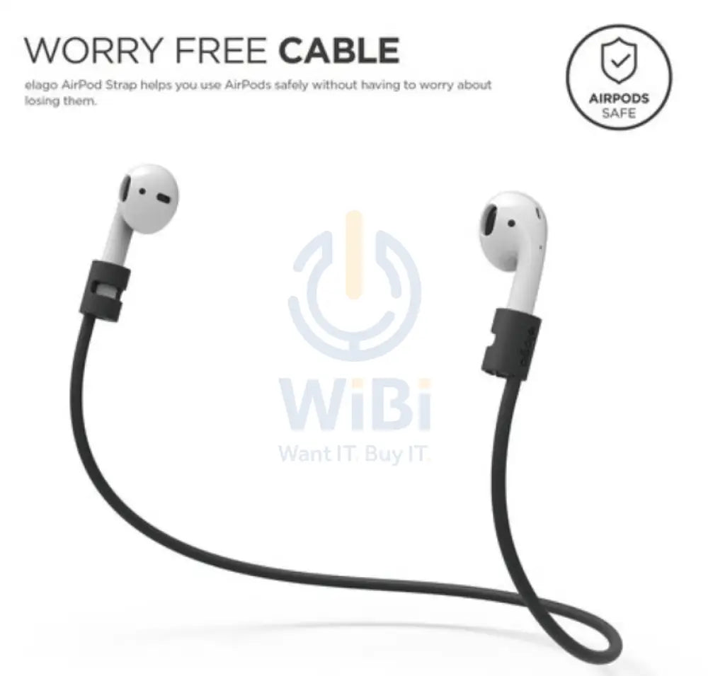 Elago Airpods 1 & 2 / AirPods Pro Strap - Black Accessories > Mobiles & Tablets > Mobiles