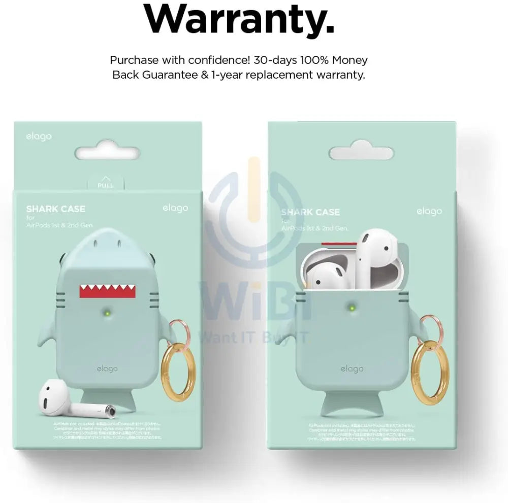 Elago AirPods 1 & 2 Shark Case - Mint Accessories > Mobiles & Tablets > Mobiles