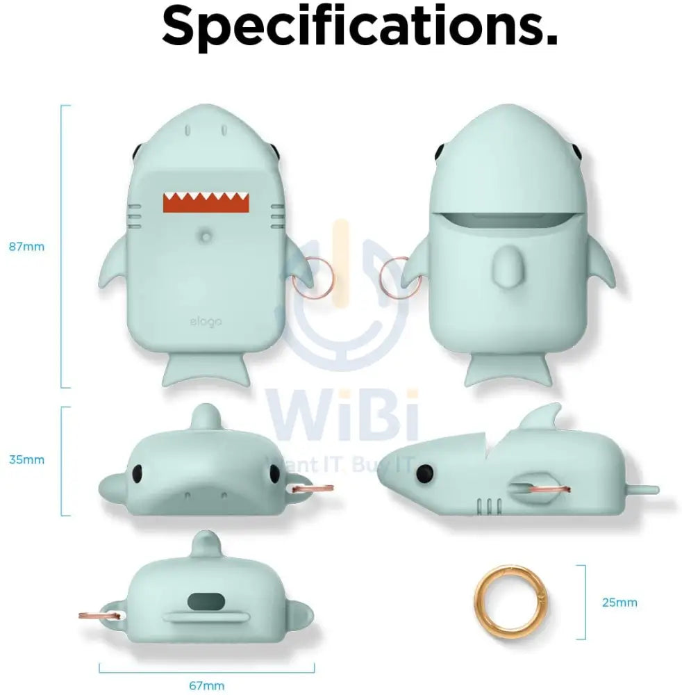 Elago AirPods 1 & 2 Shark Case - Mint Accessories > Mobiles & Tablets > Mobiles