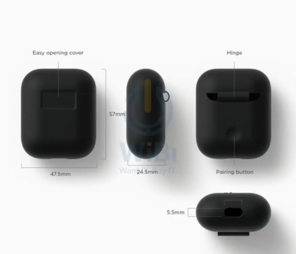 Elago AirPods 1&2 Silicone Case - Black Accessories > Audio > Headphones