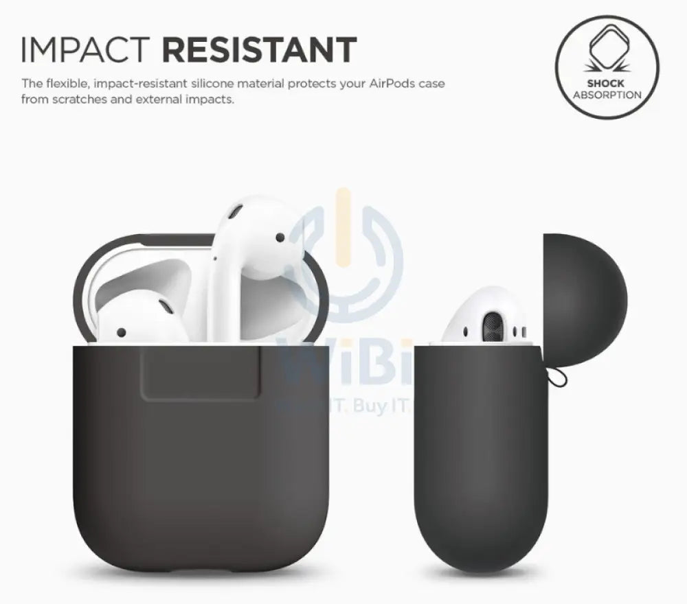 Elago AirPods 1&2 Silicone Case - Dark Gray Accessories > Mobiles & Tablets > Mobiles