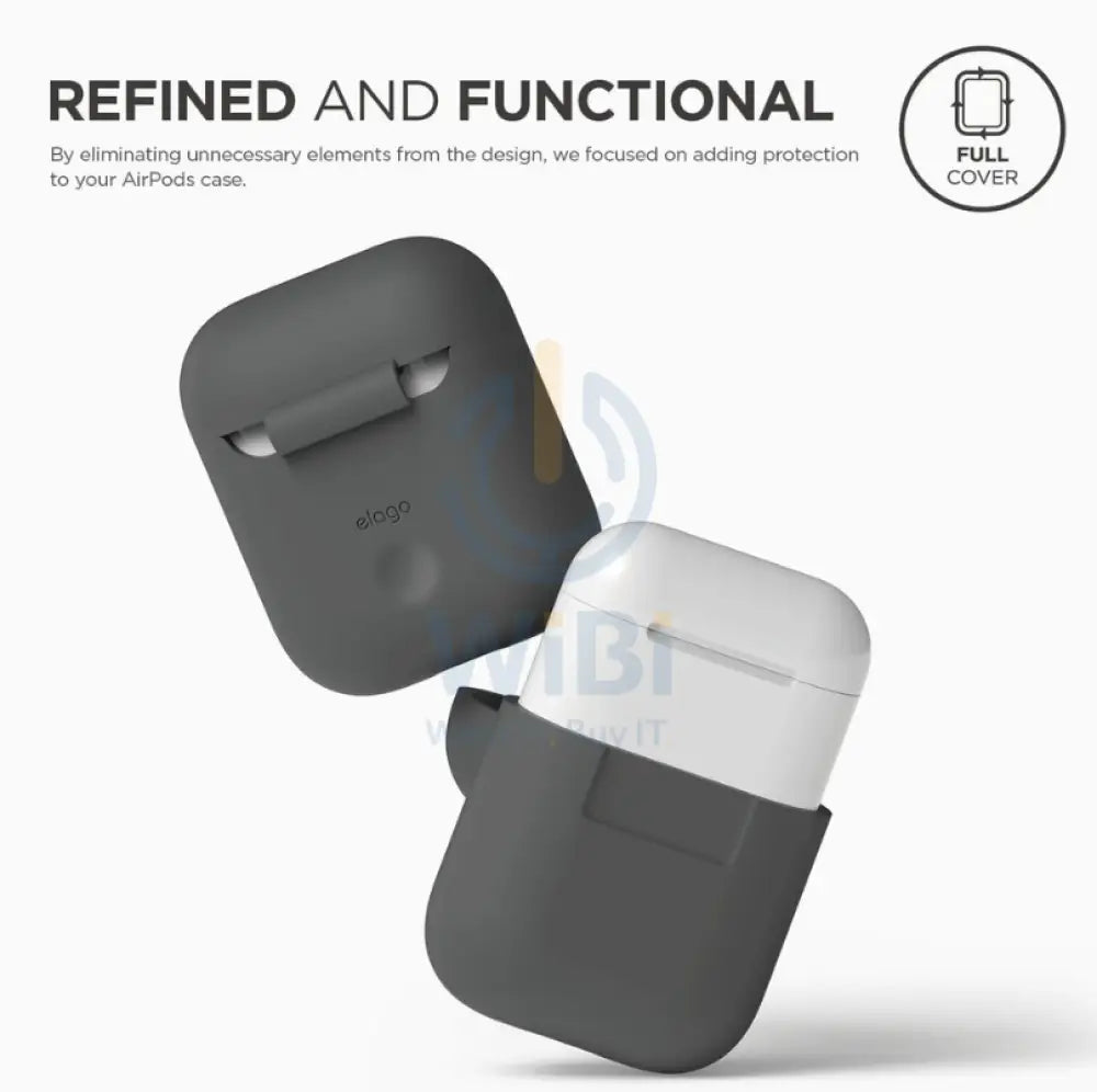Elago AirPods 1&2 Silicone Case - Dark Gray Accessories > Mobiles & Tablets > Mobiles