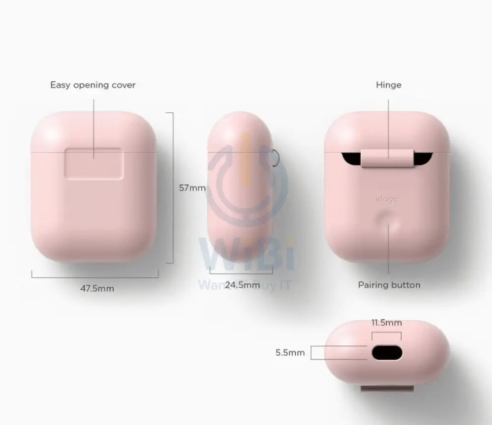 Elago AirPods 1&2 Silicone Case - Lovely pink Accessories > Audio > Headphones