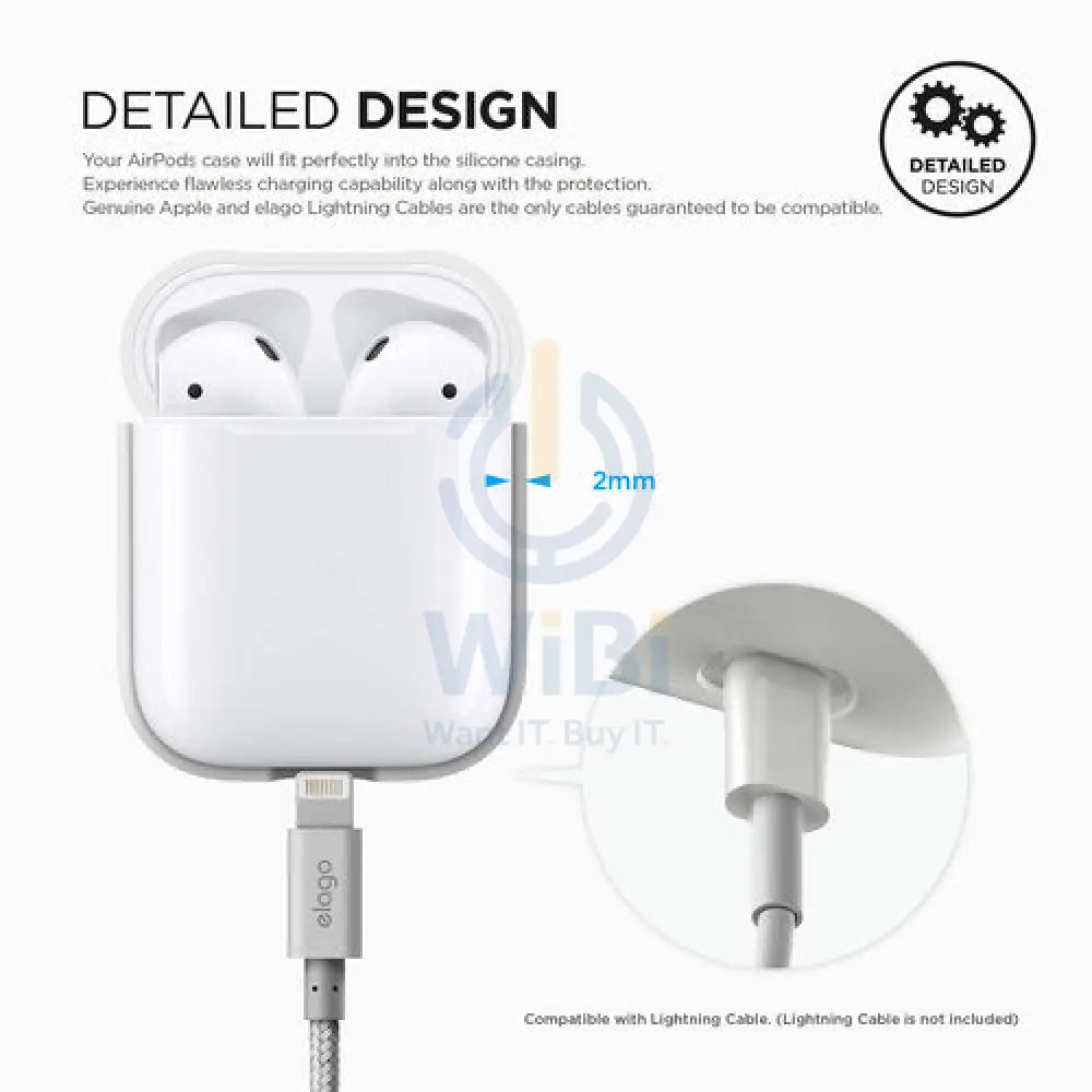 Elago AirPods 1&2 Silicone Case - Nightglow Blue Accessories > Mobiles & Tablets > Mobiles