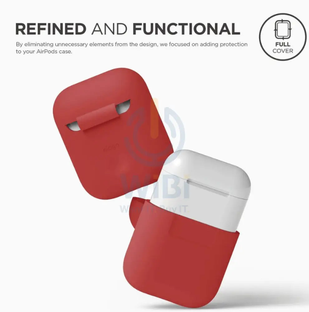 Elago AirPods 1&2 Silicone Case - Red Accessories > Mobiles & Tablets > Mobiles