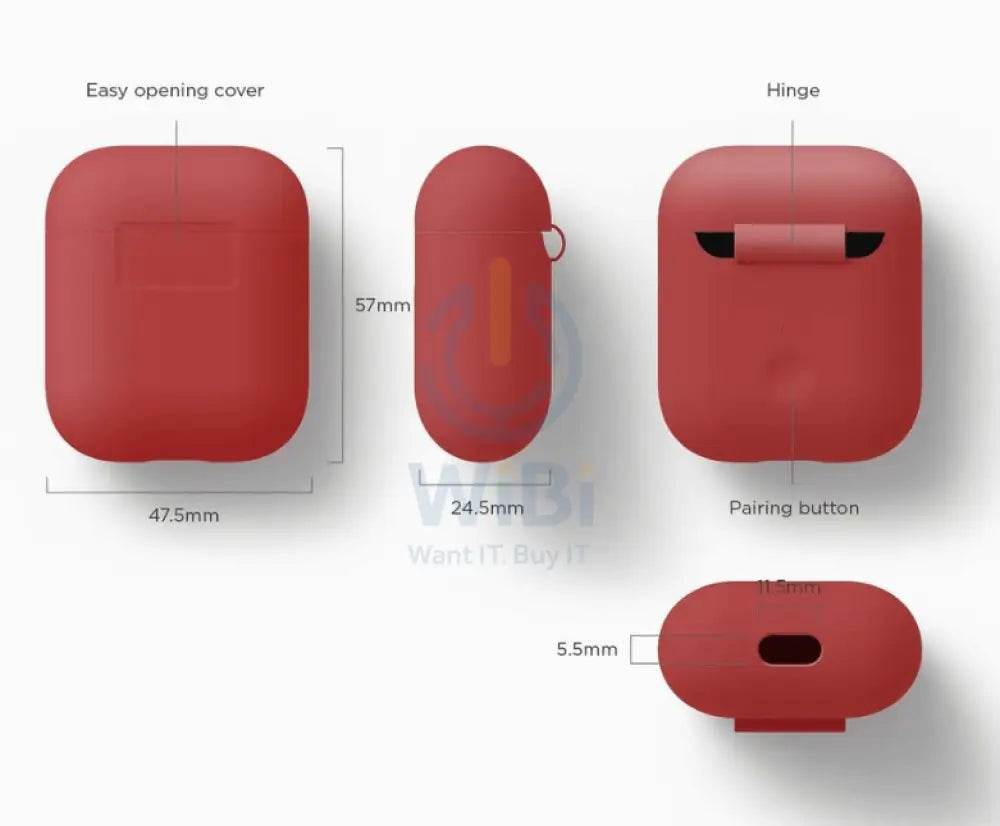 Elago AirPods 1&2 Silicone Case - Red Accessories > Mobiles & Tablets > Mobiles