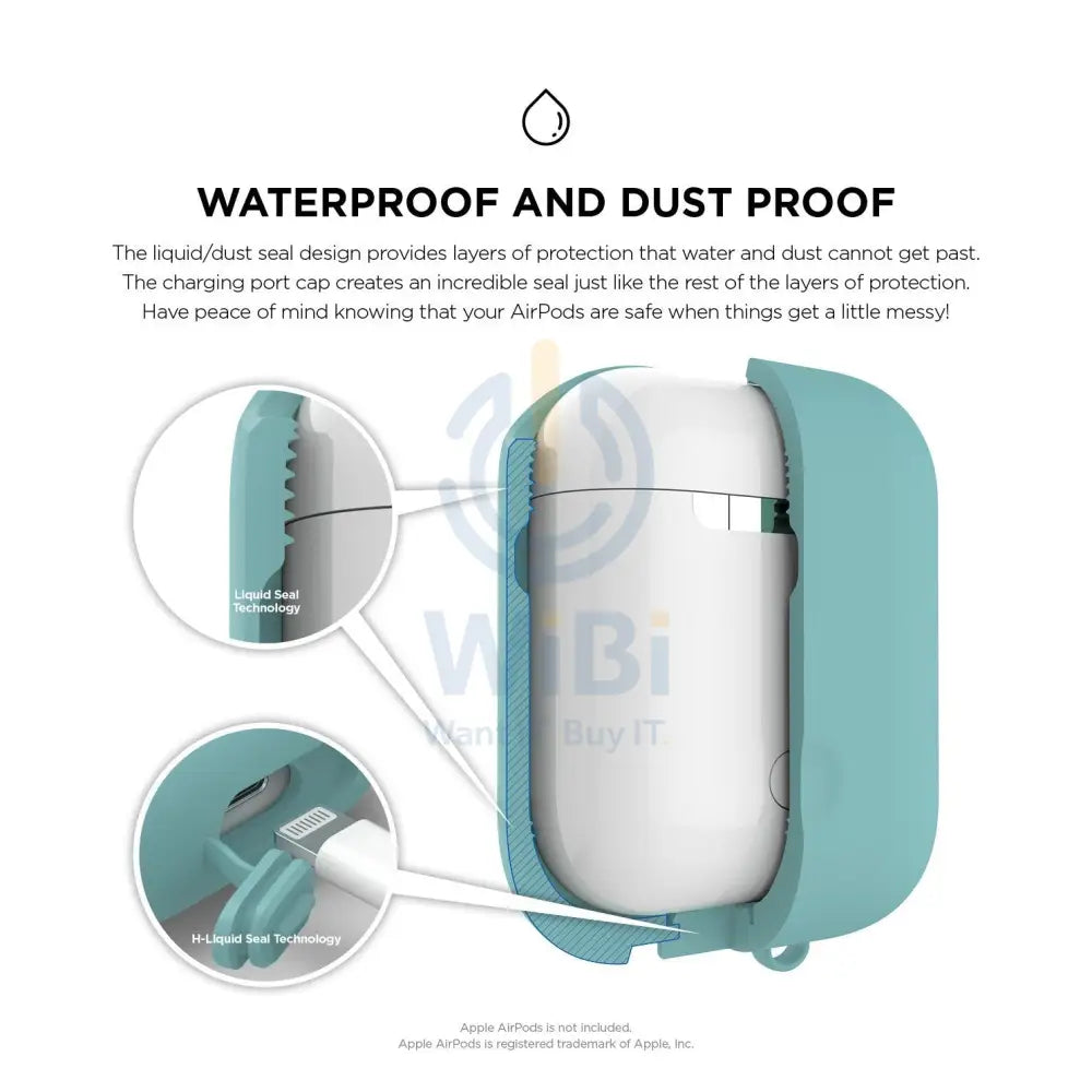 Elago AirPods 1&2 WaterProof Case - Coral Blue Accessories > Mobiles & Tablets > Mobiles