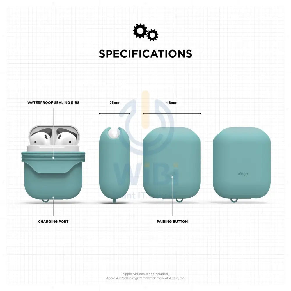 Elago AirPods 1&2 WaterProof Case - Coral Blue Accessories > Mobiles & Tablets > Mobiles